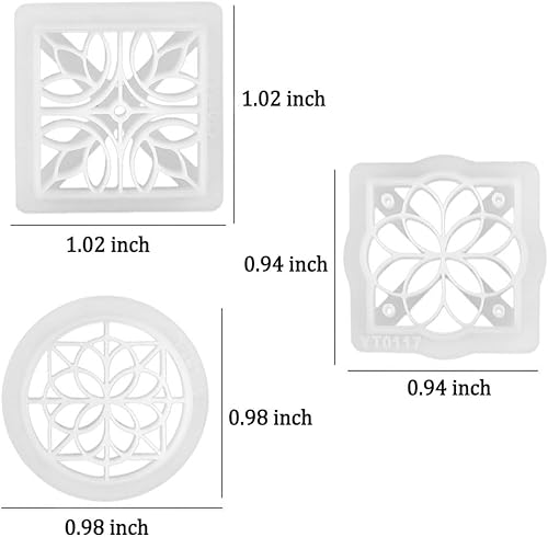 Miniatura 2 de 3 Pcs Polymer Clay Cutters,Vintage Pattern Polymer Clay Molds Resin Polymer Clay Cutters, Retro Geometric Flower Clay Earring Cutters Clay Cutters