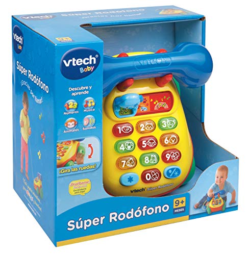 Teléfono interactivo infantil de arrastre VTech Super Rodófono con luces y voces 6