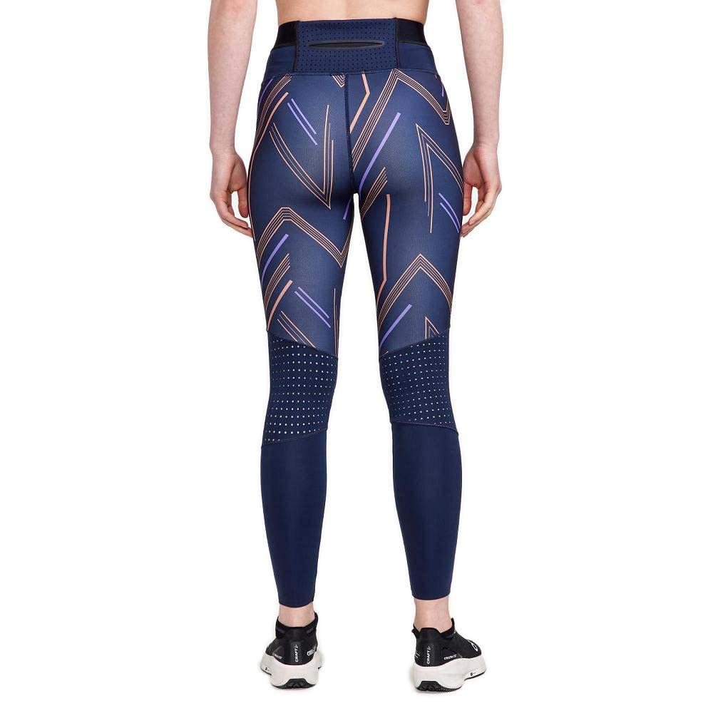 Craft Sportswear Pro Charge Blocked, legginsy treningowe z wysokim stanem, idealne do biegania, jogi, siłowni, Blaze-Cliff, XS