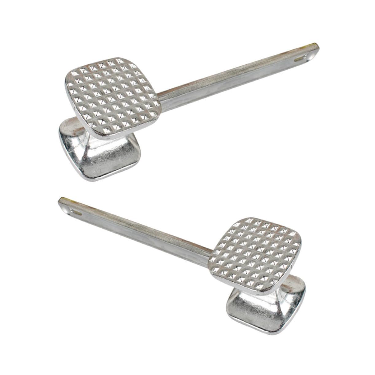 MUCKLILY 2Pcs Meat Tenderizer Mallet Dual Sided Kitchen Tool for Pounding Tenderizing Chicken Beef and Pork Solid Construction Dishwasher Safe Comfortable Grip Handle