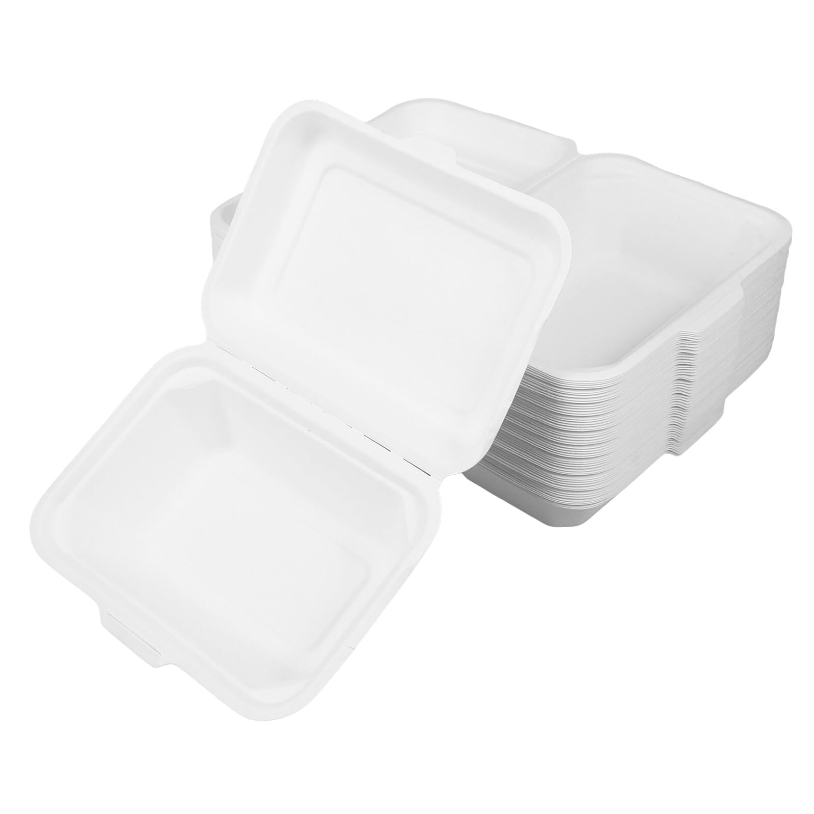 Hohopeti Scatole per 600ml in Carta Biodegradabile 50 Pezzi per Asporto e Confezionamento Dolci, Pranzo