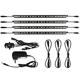 Mingdak LED Safe Lighting Kit - Linkable Motion Sensor Activated LED Light Bars for Under Cabinet, Gun Safe, Locker, Closet, Under Counter, Shelf, Showcase,5000K Daylight,4-Pack ...