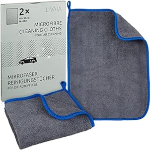 Microfiber Cleaning Cloth: 2 Microfiber Cleaning Cloths for Cars – Car Wash Cloths for Cleaning, Car Cleaning Products, Car Wash Kit Car Care