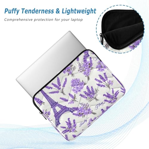 Funda para Laptop 13-14" Impermeable con Diseño Floral Lila miniatura 5