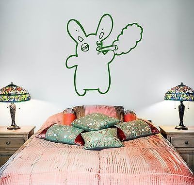 Vinilo de pared Weed marihuana conejo fumar Mural Vinilo (z3384) Vinilo de pared Weed marihuana conejo fumar Mural Vinilo (z3384)