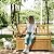 EPOFIT Waterproof Outdoor Storage Bench, Wood Patio Storage Bench with Backrest Armrest, Outdoor Bench with Storage for Deck, Porch, Patio, Garden, Park, Yellow