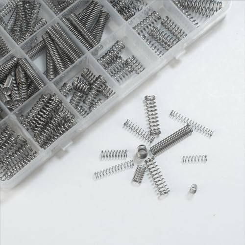 294 Stück Druckfedern Sortiment Kit, Zugfedern Sortiment, Edelstahl Druckfeder Set, Spiralfedern Metallfedern Set, Kleine Federn Set, Mechanische Druckfedern für DIY Home Auto Springs(23 Größen)