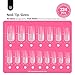 Beetles Tipex Nail Tips Long Square-C Curved Half Matte Nail Tips 224 Pcs with Tipex Nail Glue 20g Solid Nail Glue Gel