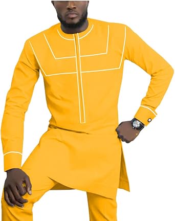 African Clothing for Men Dashiki Mens Outfits Shirts+ Ankara Pants Set Tracksuit Men Tribal Attire