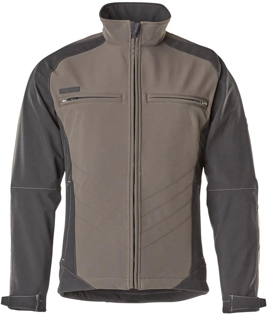 Mascot 12002-149-1809-S"Dresden" Softshell Jacket, Small, Dark Anthracite/Black