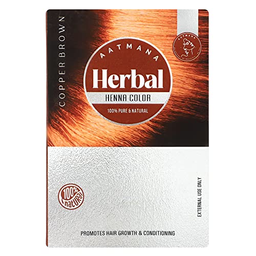 AATMANA Herbal Copper Brown Henna Hair Color with Goodness of 9 Herbs, 100 g (Pack of 1) - Image 4