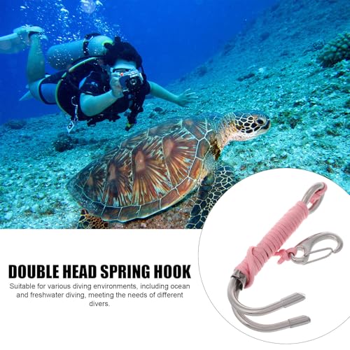 Ganchos de buceo de acero inoxidable duradero con cabo de sujeción integrado 3