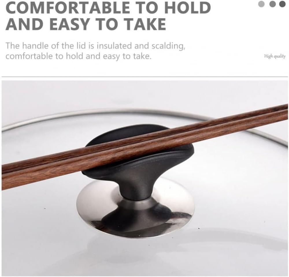 Utensili da cucina in silicone, coperchio universale per pentole in vetro, coperchio per padella, coperchio di ricambio lavabile in lavastoviglie, con pomello per poggiamestolo, 36 cm