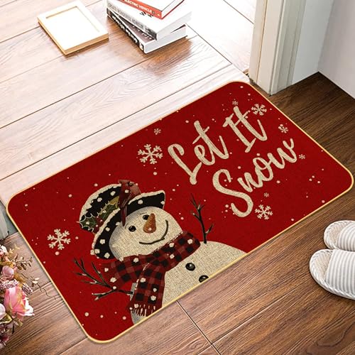 Snowman-Let-it-Snow-Christmas-DoormatSnowflakes-Winte-Xmas-Decorative-Doot-Mat-Non-Slip-Low-Profile-Indoor-Outdoor-Welcome-Mat-Washable-Winter-Holiday-Doormat-17-x-29 Snowman Let it Snow Christmas DoormatSnowflakes Winte Xmas Decorative Doot Mat Non Slip Low Profile Indoor Outdoor Welcome Mat Washable Winter Holiday Doormat 17 x 29