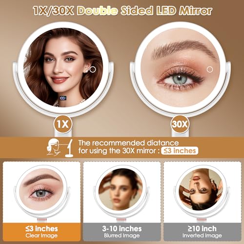 Espejo de Maquillaje MIYADIVA con Luces y Aumento 30X miniatura 5