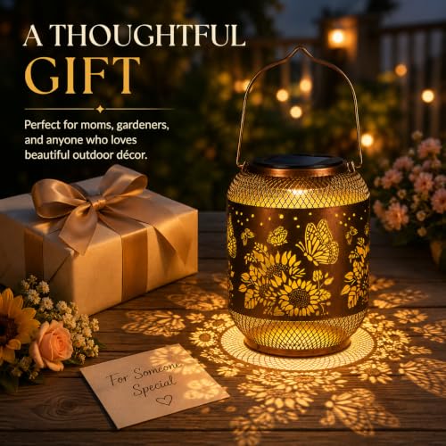 Image of Butterfly Solar Lantern Outdoor Hanging Solar Garden Light Gifts for Women