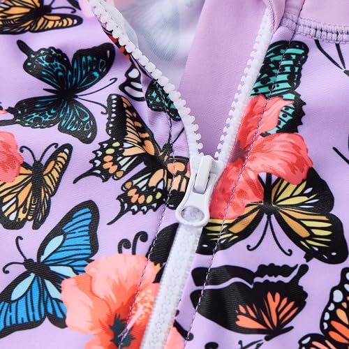 Image of Toddler Girls Swimsuit Rash Guard Sets 2-Piece Bathing Suits UPF 50+ Summer Kids Swimwear 2-7T