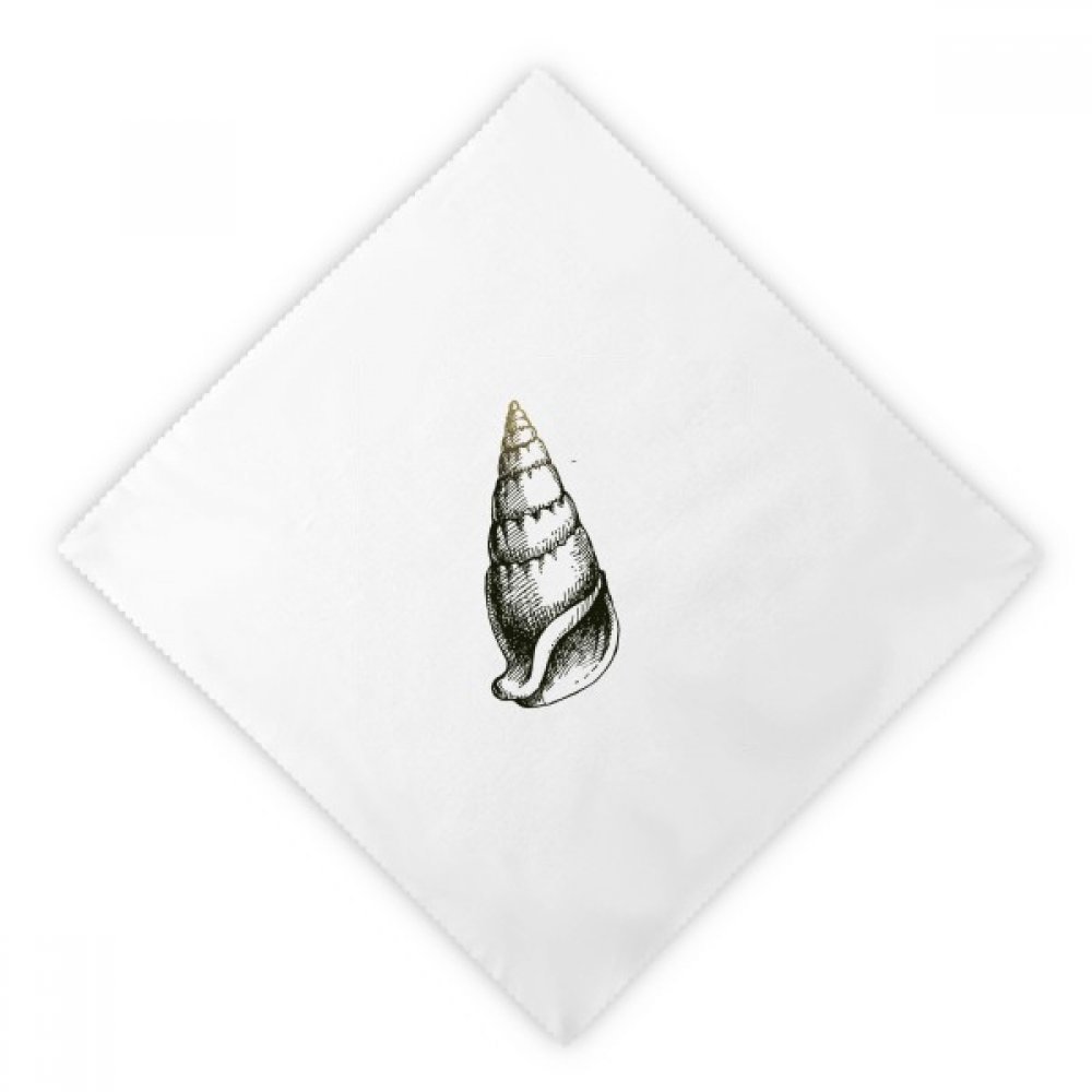 Servilletas de tela de alta calidad con estampado de vida marina y caracol negro