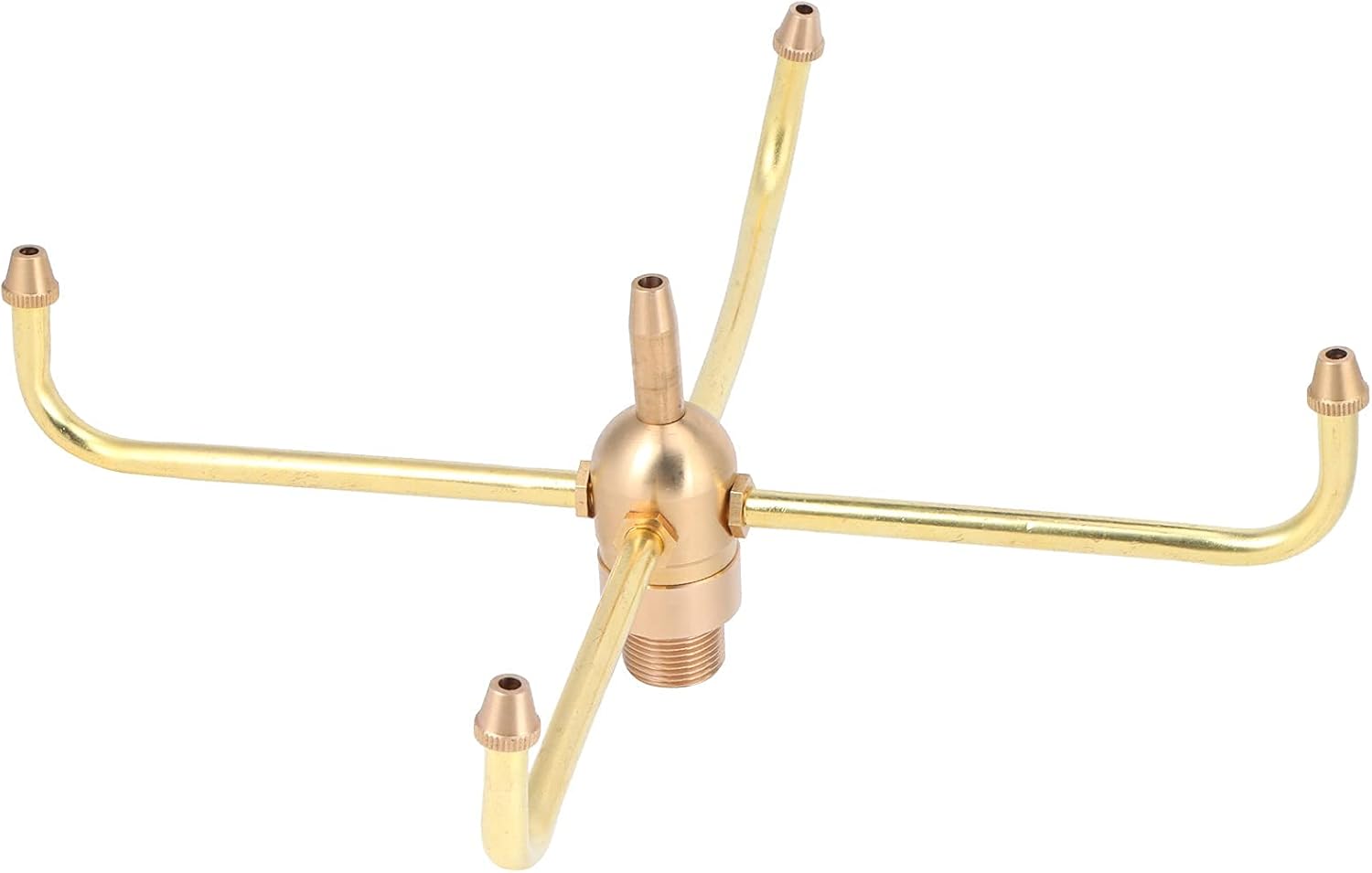 Duokon Fountain Nozzle Heads, G1/2 Male Thread 4 Arm Rotate Water Fountain Nozzle Spray Sprinkler for Garden Pond