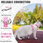 BEAUTYZOO Cat Harness and Leash Set Escape Proof for Walking, Kitten Soft Adjustable Vest Harnesses for Small Medium Large Cats, Easy Control Breathable Plaid Ribbon Nylon for Outdoor Indoor Use - Image 3