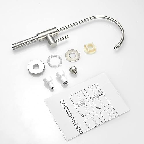 Miniatura 8 de OWOFAN Grifo de filtro de agua RO Grifo para bebidas de agua potable para sistemas de ósmosis inversa Sistema de filtración de agua 304 Acero