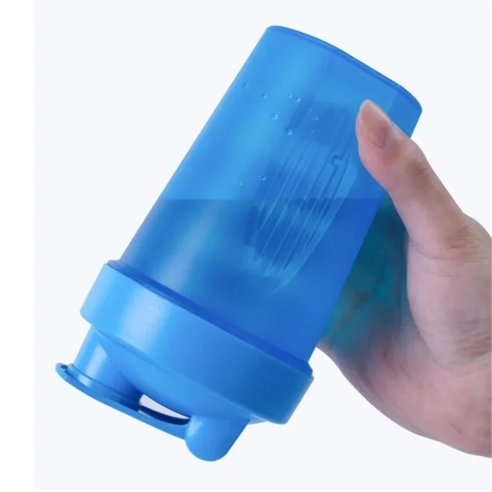 Shaker-Flasche mit Edelstahlkugel, BPA-frei, Kunststoff, auslaufsicher, für Pulver, Workout, Fitnessstudio, Sport, 400 ml, Violett