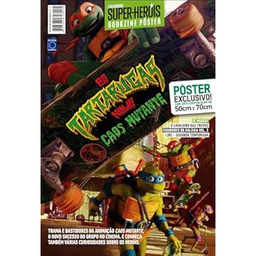 Capa do livro Superpôster Mundo dos Super-Heróis - Tartarugas Ninja Caos Mutante (Versão lisa, sem dobras, enviada em tubo protetor)