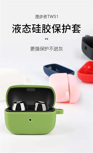 Miniatura 7 de Juego de 2 fundas protectoras de silicona suave compatibles con auriculares Edifier TWS1 Pro True Wireless, funda protectora con llavero para