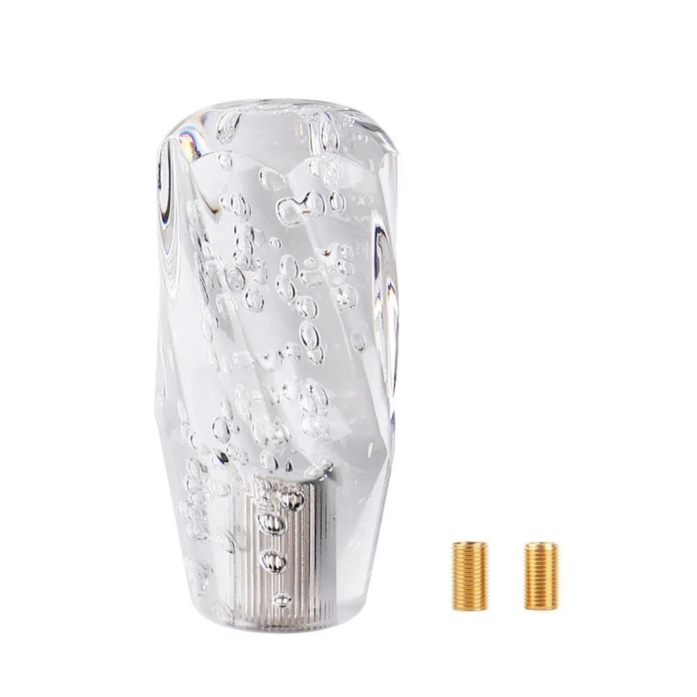 HYASDBWE Car Accessories 10cm Car Transparent Crystal Bubble MT Gear Shift Knob Shifter Lever Universal Gear Shifter Parts(Clear)