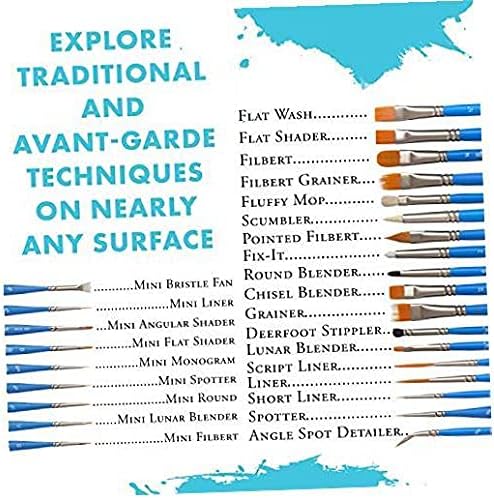 Princeton Select Artiste, Series 3750, Paint Brush for Acrylic, Watercolor and Oil, Set of 5 .3 Pack