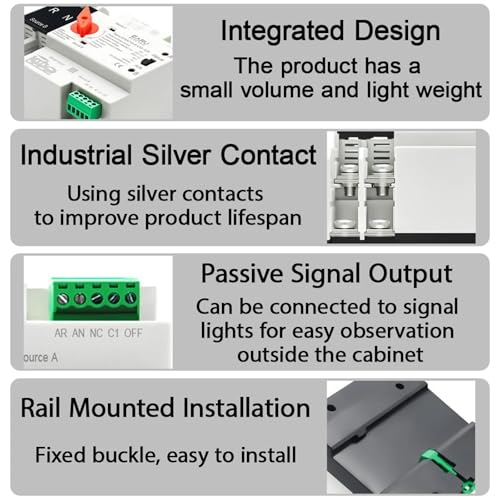 Sélecteur électrique ATS 2P 110V CA 125A alimentation sans interruption - 4