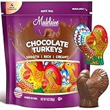 Madelaine Milk Chocolate Turkey Candy β 1 oz Foil-Wrapped Thanksgiving Chocolates β Fun Fall Holiday Treats & DΓ©cor β 4 Pack Individually Wrapped Turkeys