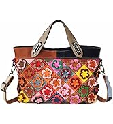 Amazon.com: Women's Multicolor Boston Bag Genuine Leather Colorful