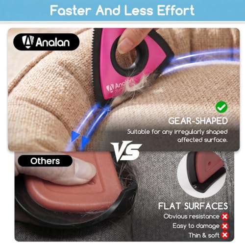 Image of Analan Mini Pet Hair Remover for Car Detailing Dog Hair Tool Brush(Pink)