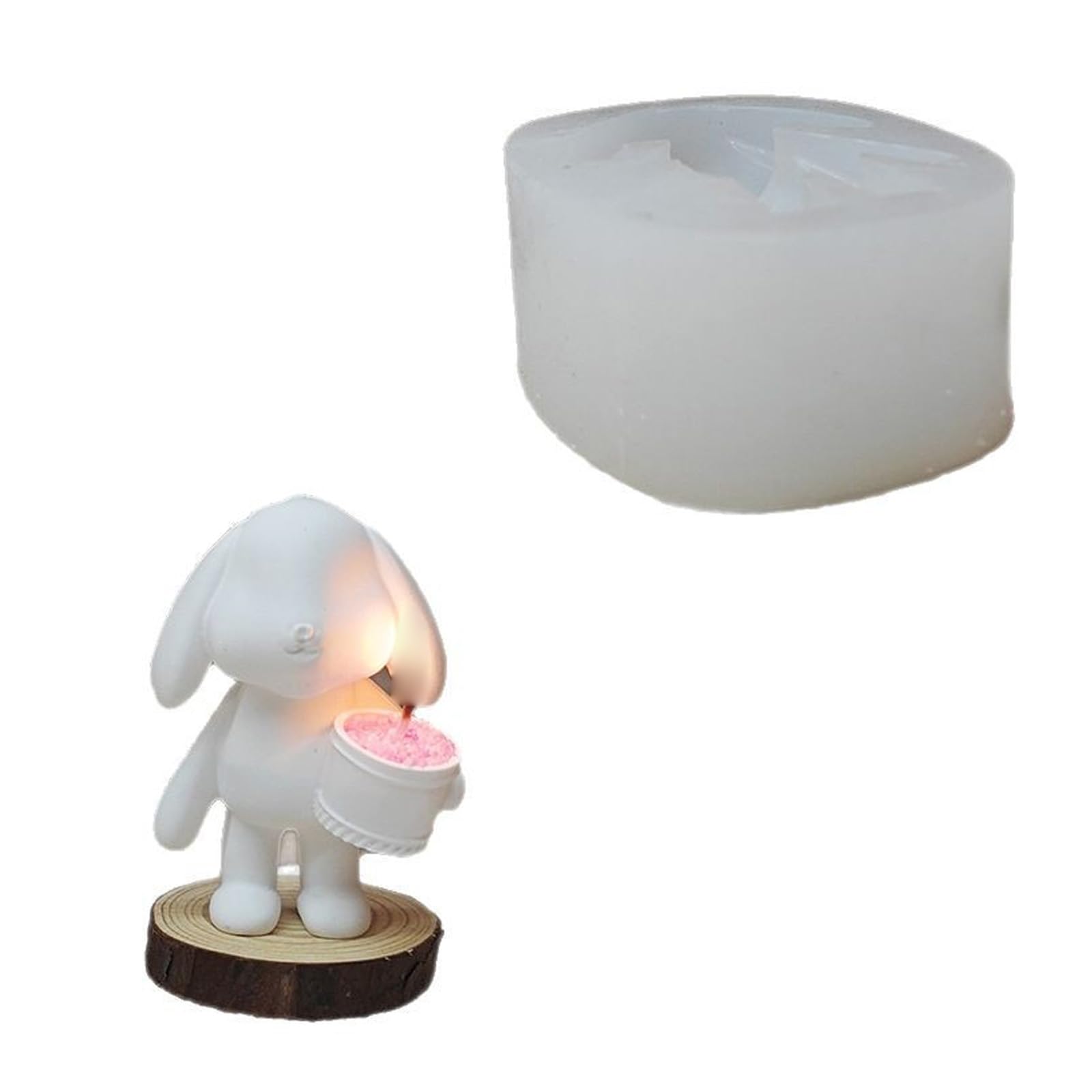 Tsophreniq Lagomorph Bucket Elastomer Cast for Artisanal Jar Soap Rosin Forming Innovative Deck Sculpture Craft Artisanal Decoration Elastomer Cast