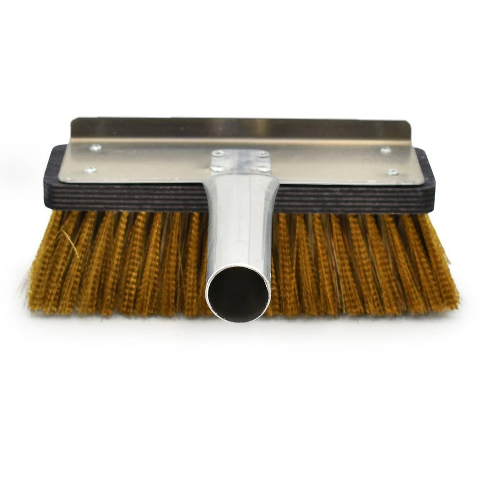 Ricambio spazzolone Lilly con setole in ottone da 22x7 cm, completo di aggancio inox da diametro 2,7 cm