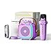 Karaoke Machine with 2 Wireless Microphones for Kids Adults,Portable Bluetooth Speaker Girls Toddlers Toy Gift for Aged 3-12 Year Birthday Parties Christmas Party - Purple