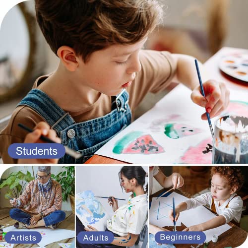 Paint Brush Set,Rosmax Artist Paint Brushes-Nylon Hair &15 Different Sizes For Acrylic Painting,Oil,Watercolor,Fabric-Great For Kids Adult Drawing Arts Crafts Supplies Or Beginners,Professionals. #TOP4