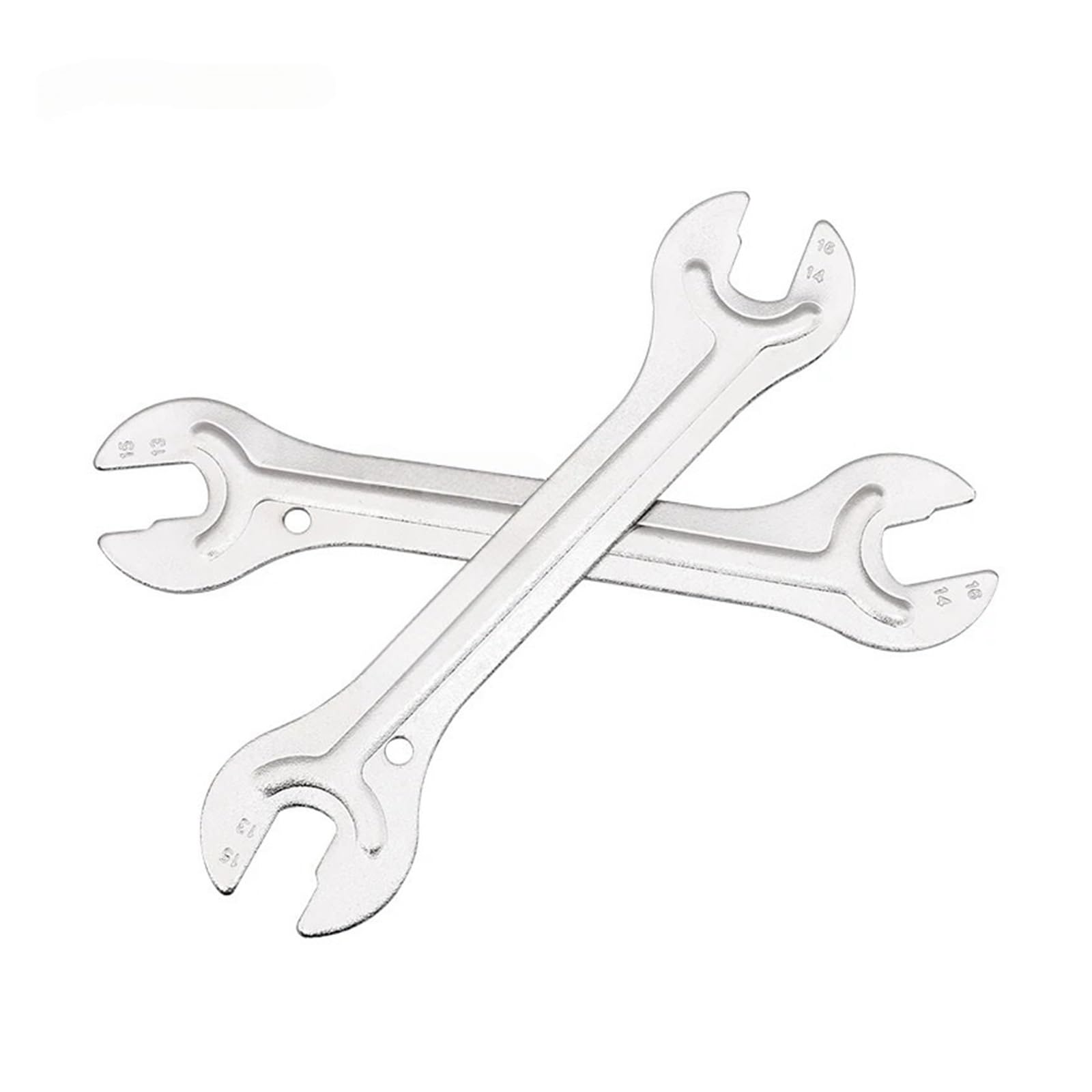 Xchiaueo 2Pcs Bike Repair Spanner Tools Head Open Steel End Axle Hub Cone Wrench Portable Spanners Cycling Accessories
