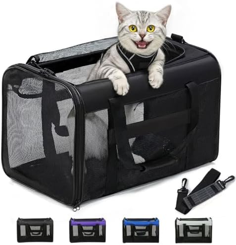 Conlun Transportin Gato, Trasportines Gato con Malla Cuatro Lados...