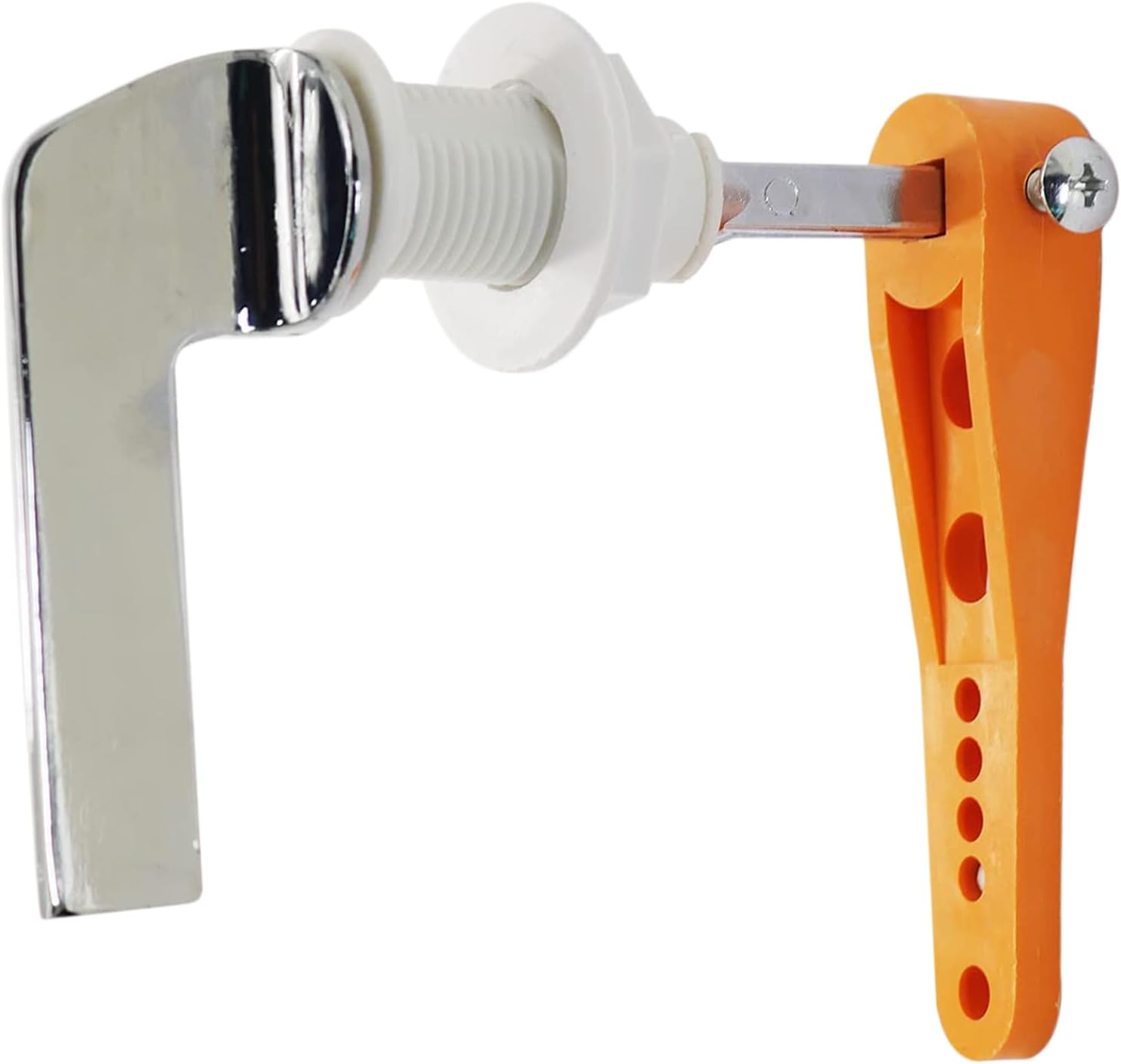 LRMYS Universal Fit Replacement Toilet Tank Handle, Chrome Plated Metal