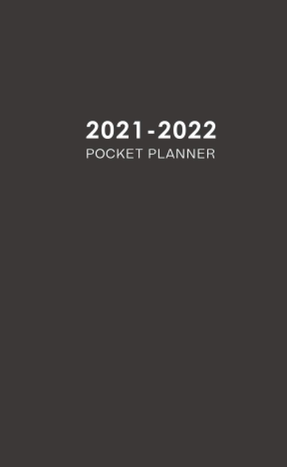 2021-22 Black 2-Year Pocket Planner: 2021-2022 Two Year Pocket Planner Monthly Calendar | January 2021 - December 2022