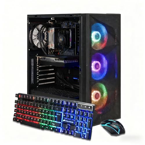STGAubron Gaming PC Desktop Computer, AMD Ryzen 7 5700X up to 4.6G, GeForce RTX 3050 6G, 16GB DDR4,...