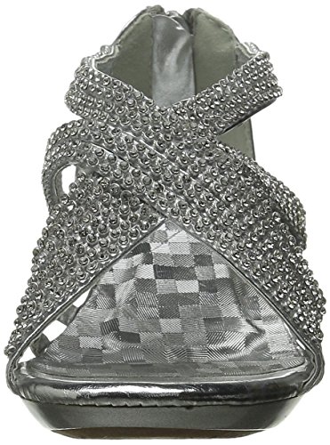 Shoe Dezigns Angel 41K Little Girls Rhinestone Heel Platform Dress Sandals Silver2