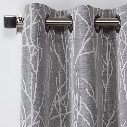 Exclusive Home Curtains Finesse Grommet Top Panel Pair, Ash Grey, 54x108, 2 Piece, W 54" x L 108" (2 Panels) - Image 3
