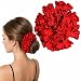 JazSwirl Oversized Red Scrunchie for Women, 6 x 6 Inch Jumbo Hair Scrunchies Large Satin Scrunchie Big Hair Ties Extra Large Scrunchies for Thick Hair Ponytail Bun Styling