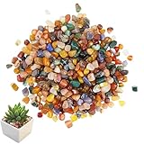 800g Edelstein Mix Mischung,11mm-13 mm Edelsteine für Kinder Schatzsuche,Bunt Trommelsteine,Halbedelsteine für Kinder für Dekoration,Schatzsuche,Mitgebsel Kindergeburtstag und Edelsteinspiel