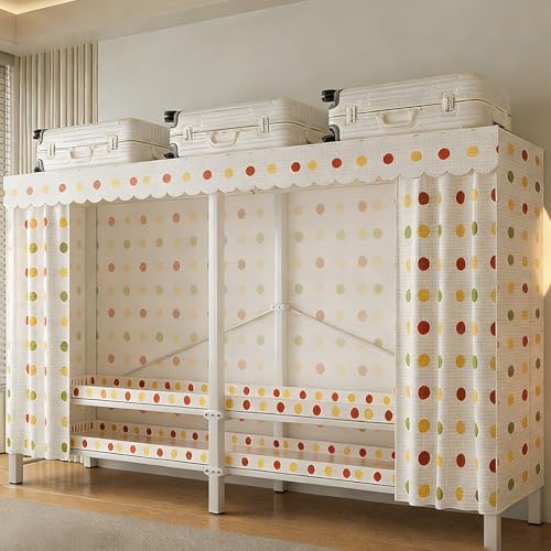 ZYYLIVR Armario Portátil De Metal,Ropero De Almacenamiento para Colgar Abrigos,Grande Perchero Organizador para Colgar Ropa,Perchero Plegable con Cubierta,Guardarropa De Tela para Ropa(130cm/51.2in)