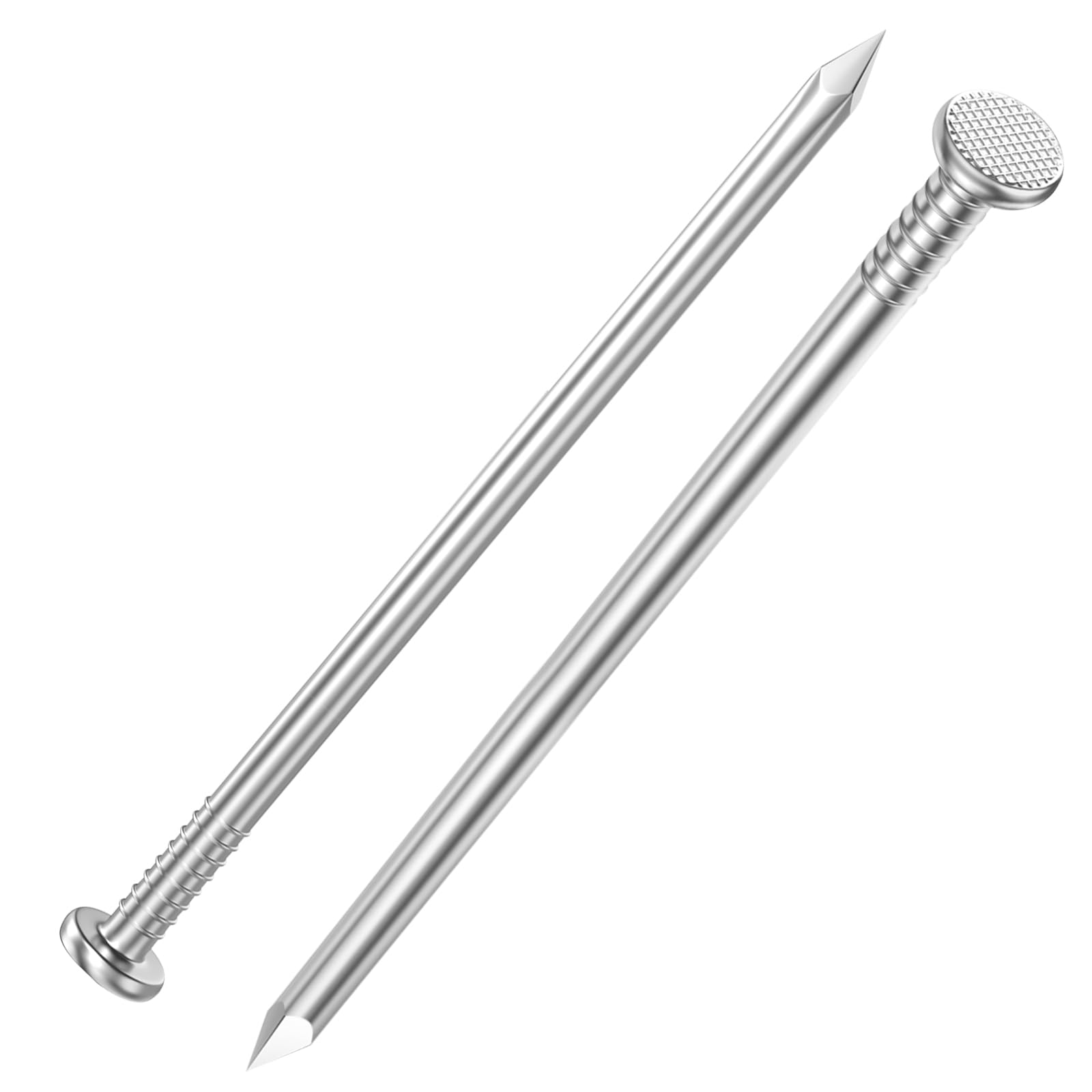 BNUOK 4 inch Hardware Nails, (40pcs) 1 lbs Stainless Steel Nails, Nails for Hanging Pictures, Long Nails, Wall Nails, Wood Nails