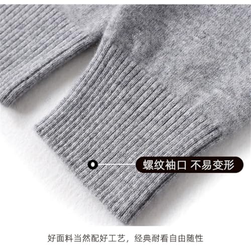 Men's 100 Percent Solid Wool O-Neck Sweater Business Knit Sweater3